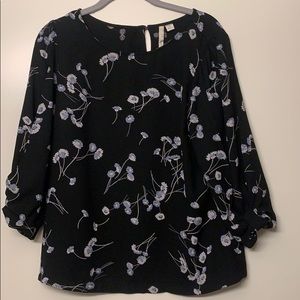 LAUREN CONRAD Black long sleeve blouse